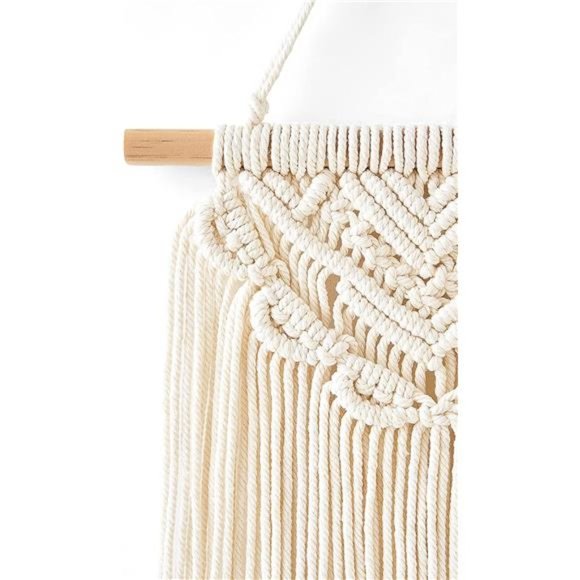 2 Pcs Macrame Wall Hanging Boho Wall Decor Home Chic Decoration Wall Pediments - Picture 7 of 7